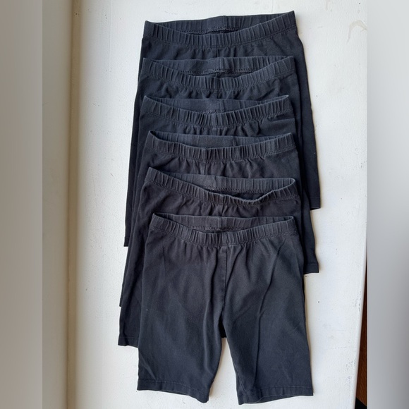 Cat & Jack Girls Black Bike Shorts Size M(8) LOT of 6 - Picture 1 of 4